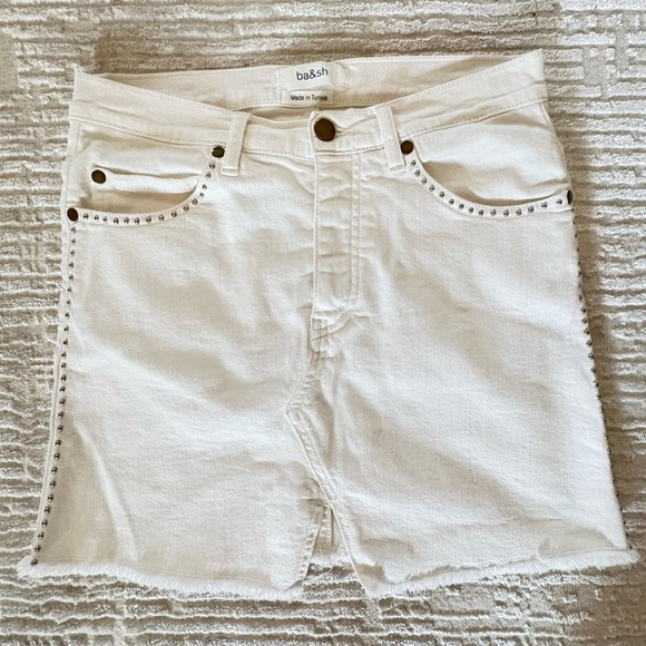 Ba&sh Cloe Mini Skirt in Ecru - Size 6 - Picture 8 of 12